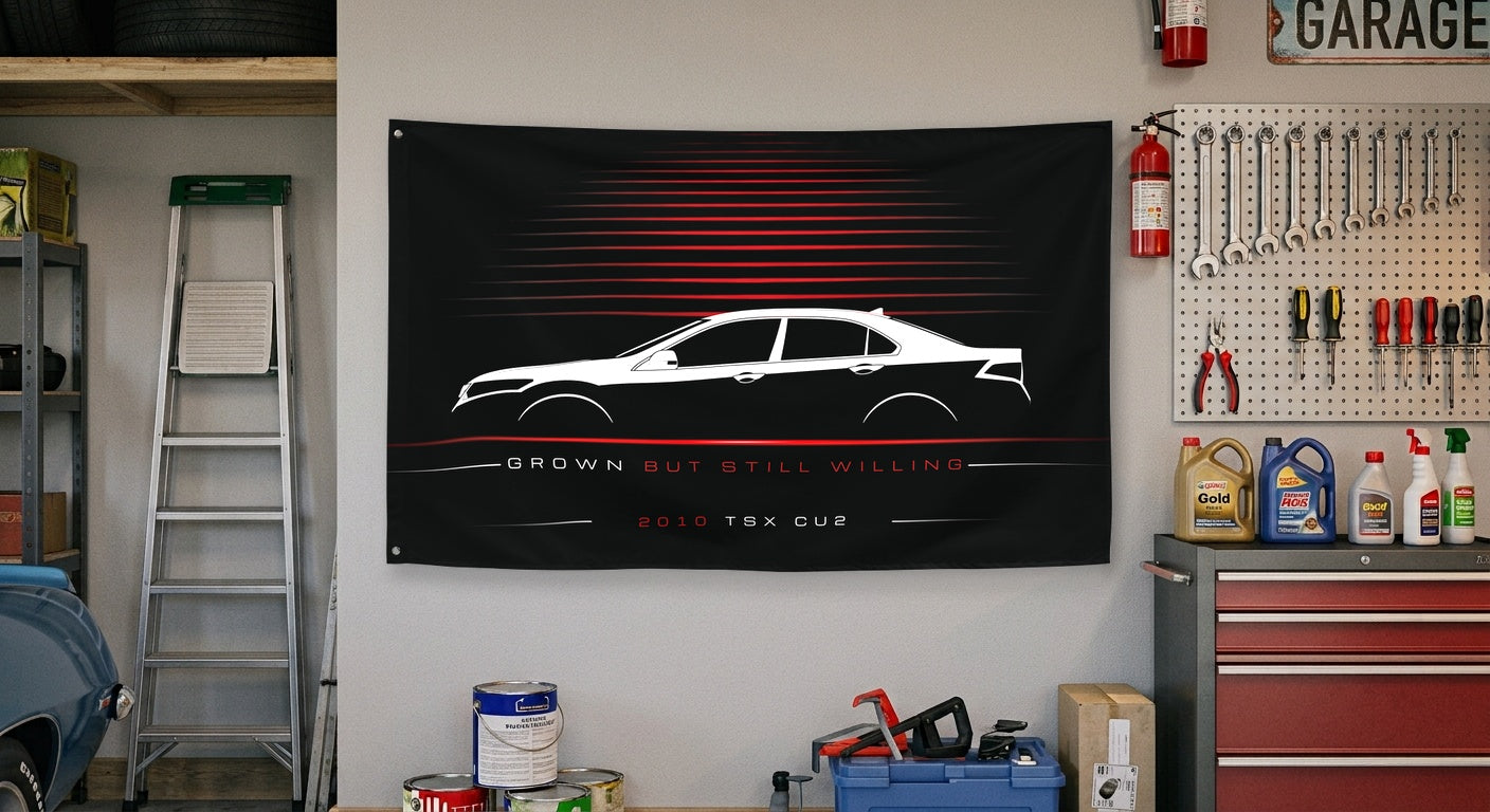 Acura TSX CU2 2010 car silhouette flag - Garage Wall