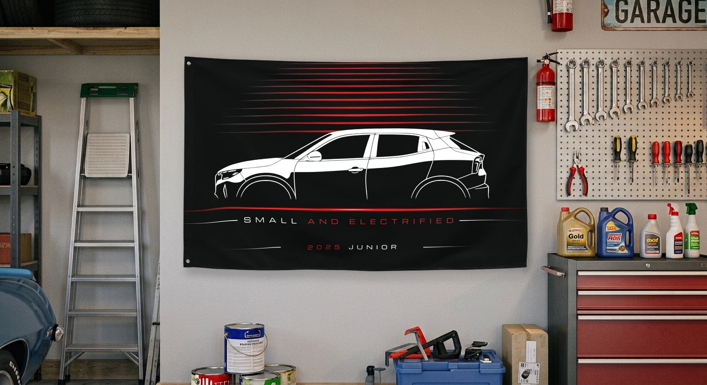 Alfa Romeo Junior 2025 car silhouette flag - Garage Wall