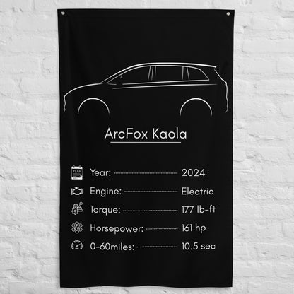 BAIC ArcFox Kaola 2024 car silhouette spec flag - White Brick Wall