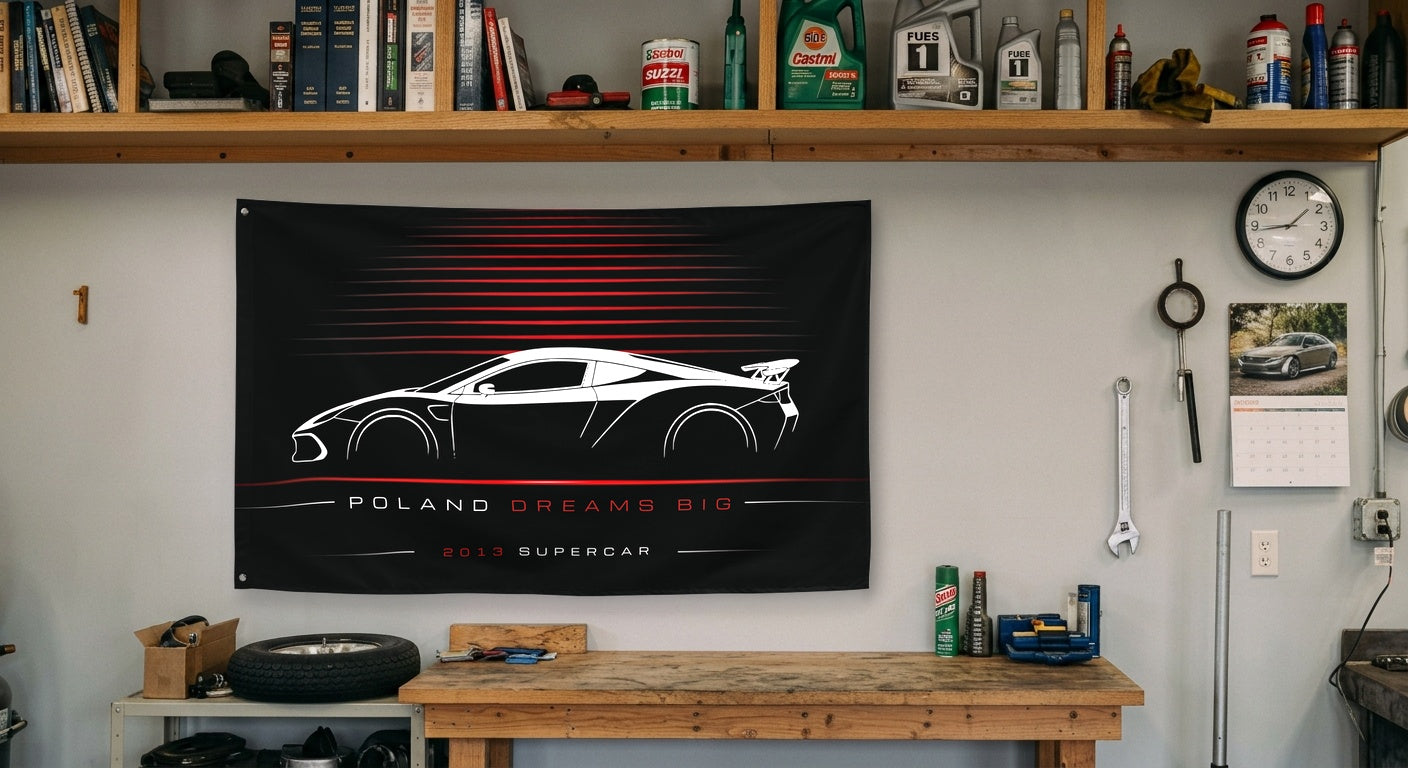 Arrinera Supercar 2013 car silhouette flag - Garage Workbench