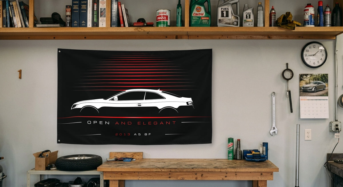 Audi A5 8F 2013 car silhouette flag - Garage Workbench