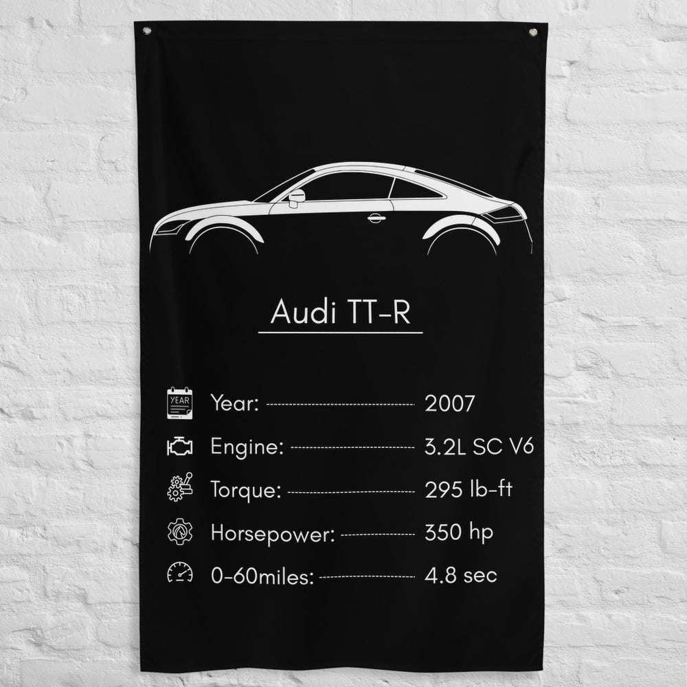 ABT Audi TT-R 2007 car silhouette spec flag - White Brick Wall