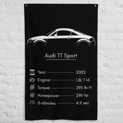 ABT Audi TT Sport 2002 car silhouette spec flag - White Brick Wall