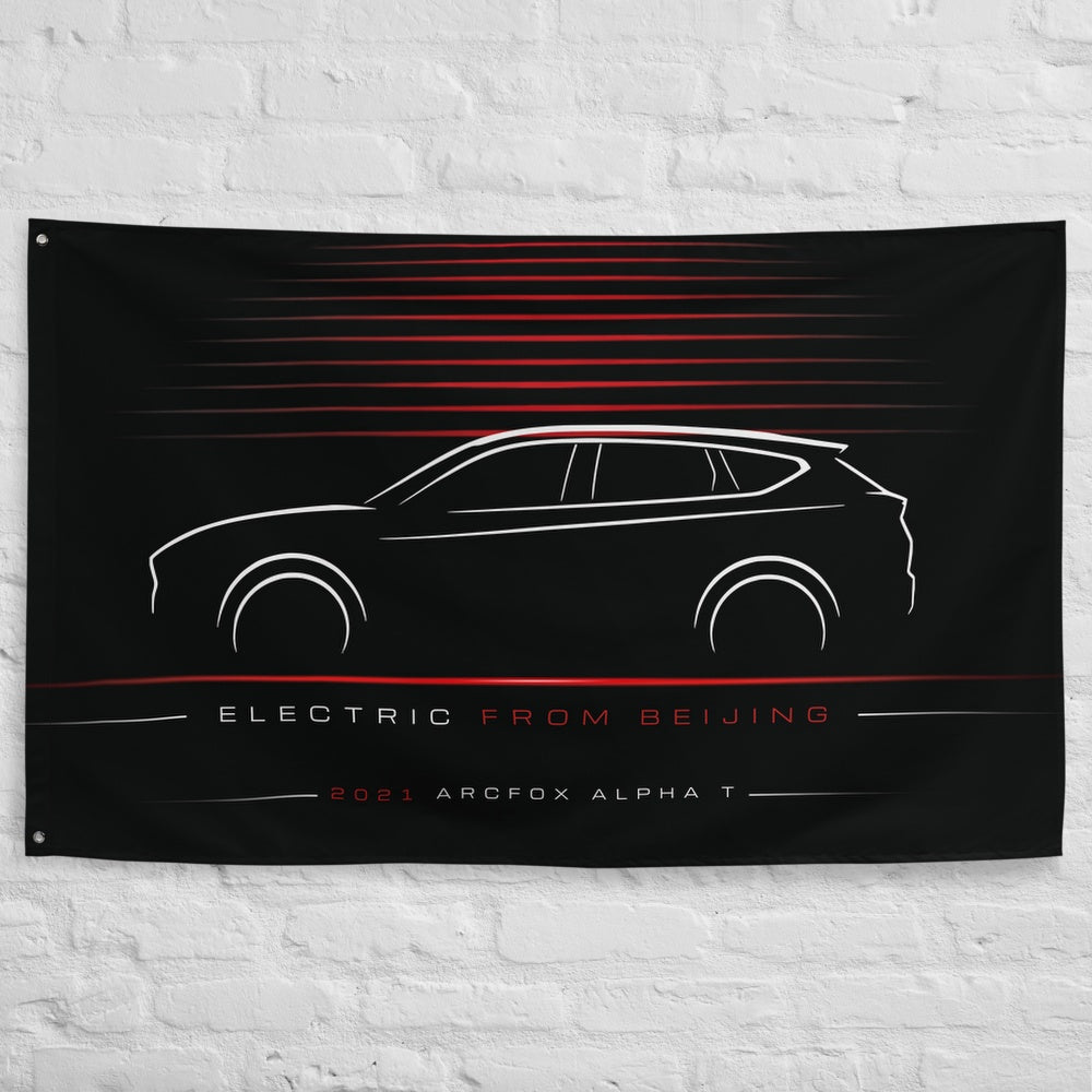 BAIC ArcFox Alpha T 2021 car silhouette flag - White Brick Wall
