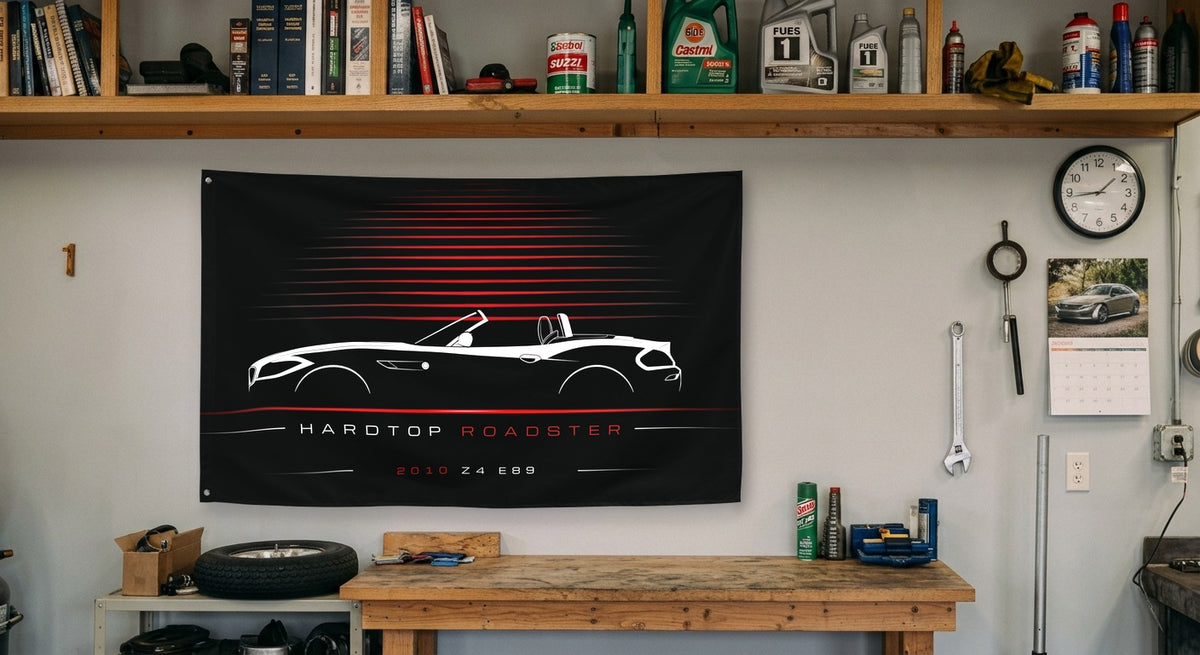 BMW Z4 E89 2010 car silhouette flag - Garage Workbench