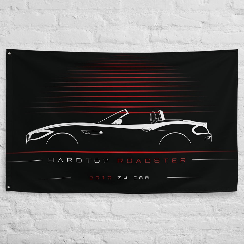 BMW Z4 E89 2010 car silhouette flag - White Brick Wall
