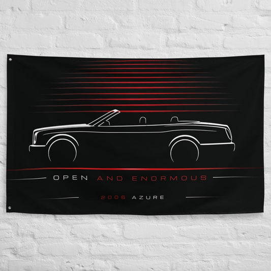 Bentley Azure 2006 car silhouette flag - White Brick Wall