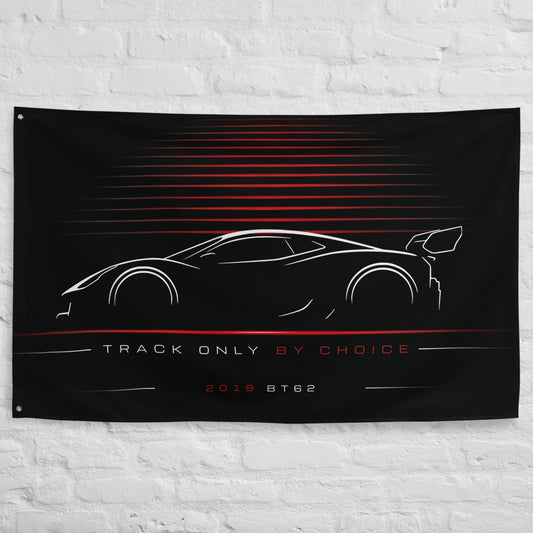 Brabham BT62 2019 car silhouette flag - White Brick Wall