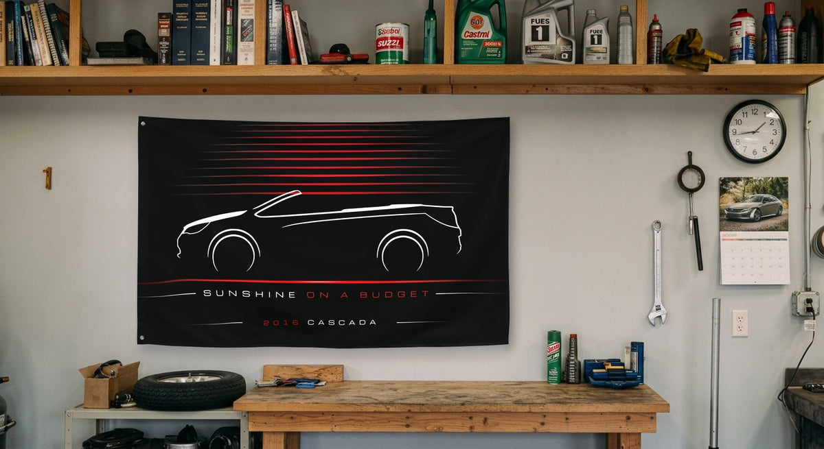 Buick Cascada 2016 car silhouette flag - Garage Workbench