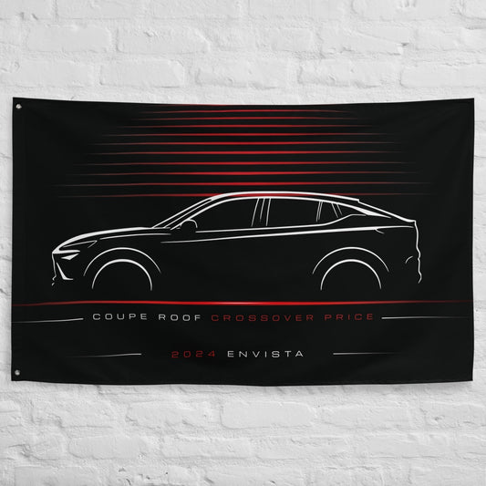 Buick Envista 2024 car silhouette flag - White Brick Wall