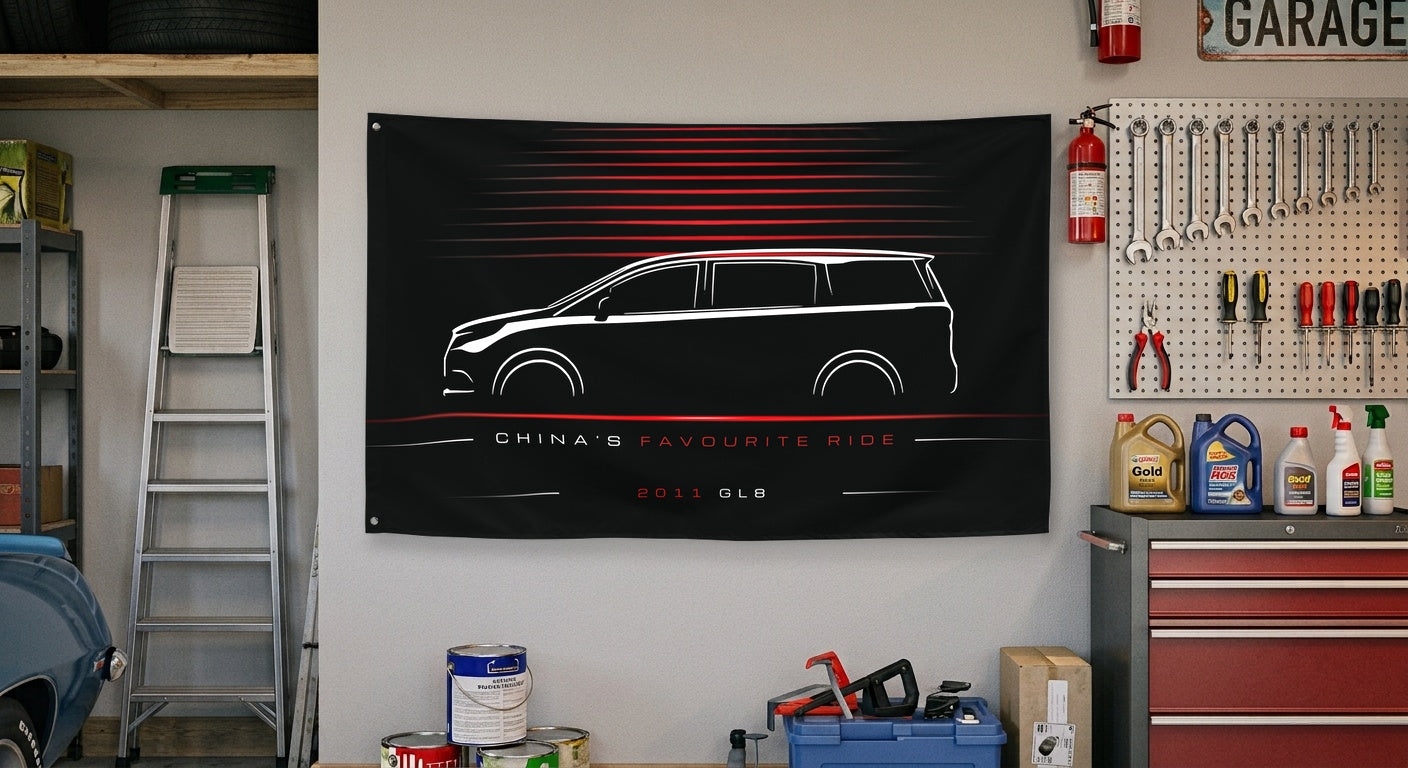 Buick GL8 2011 car silhouette flag - Garage Wall