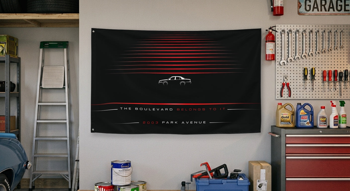 Buick Park Avenue 2003 car silhouette flag - Garage Wall