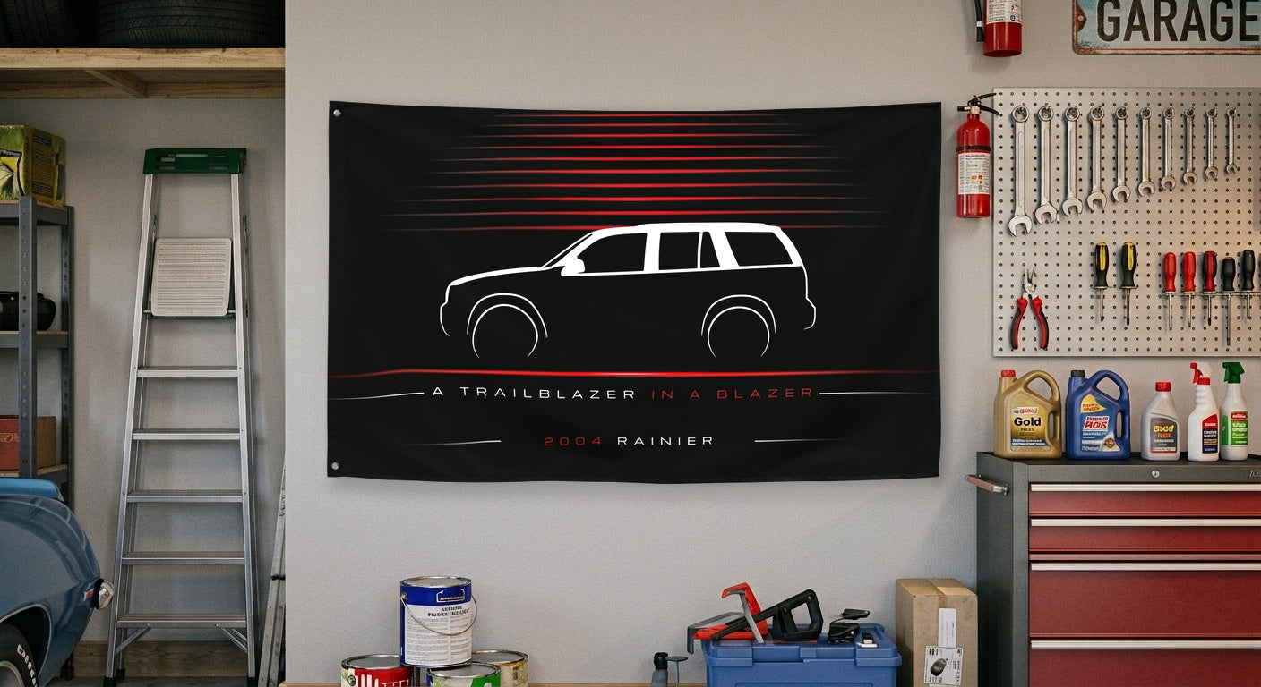 Buick Rainier 2004 car silhouette flag - Garage Wall