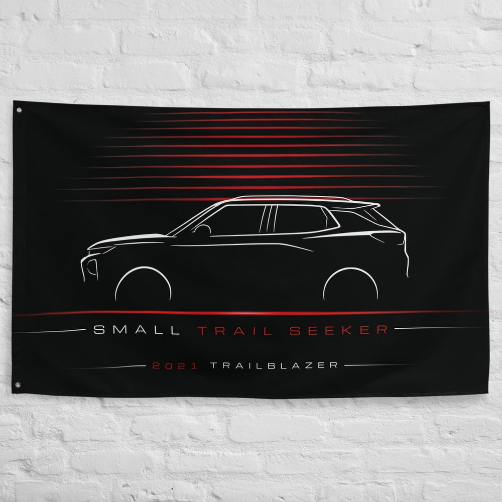 Chevrolet Trailblazer 2021 car silhouette flag - White Brick Wall