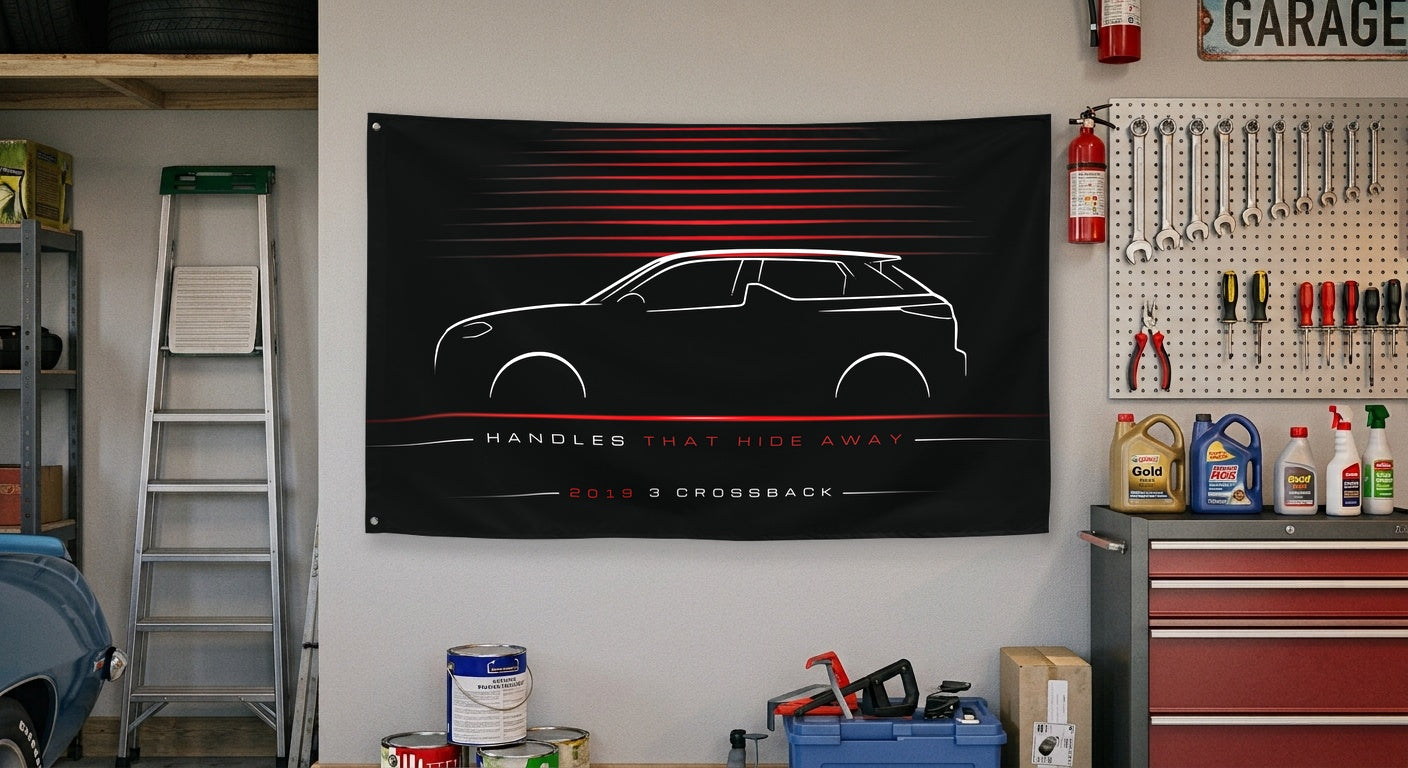 DS 3 Crossback 2019 car silhouette flag - Garage Wall