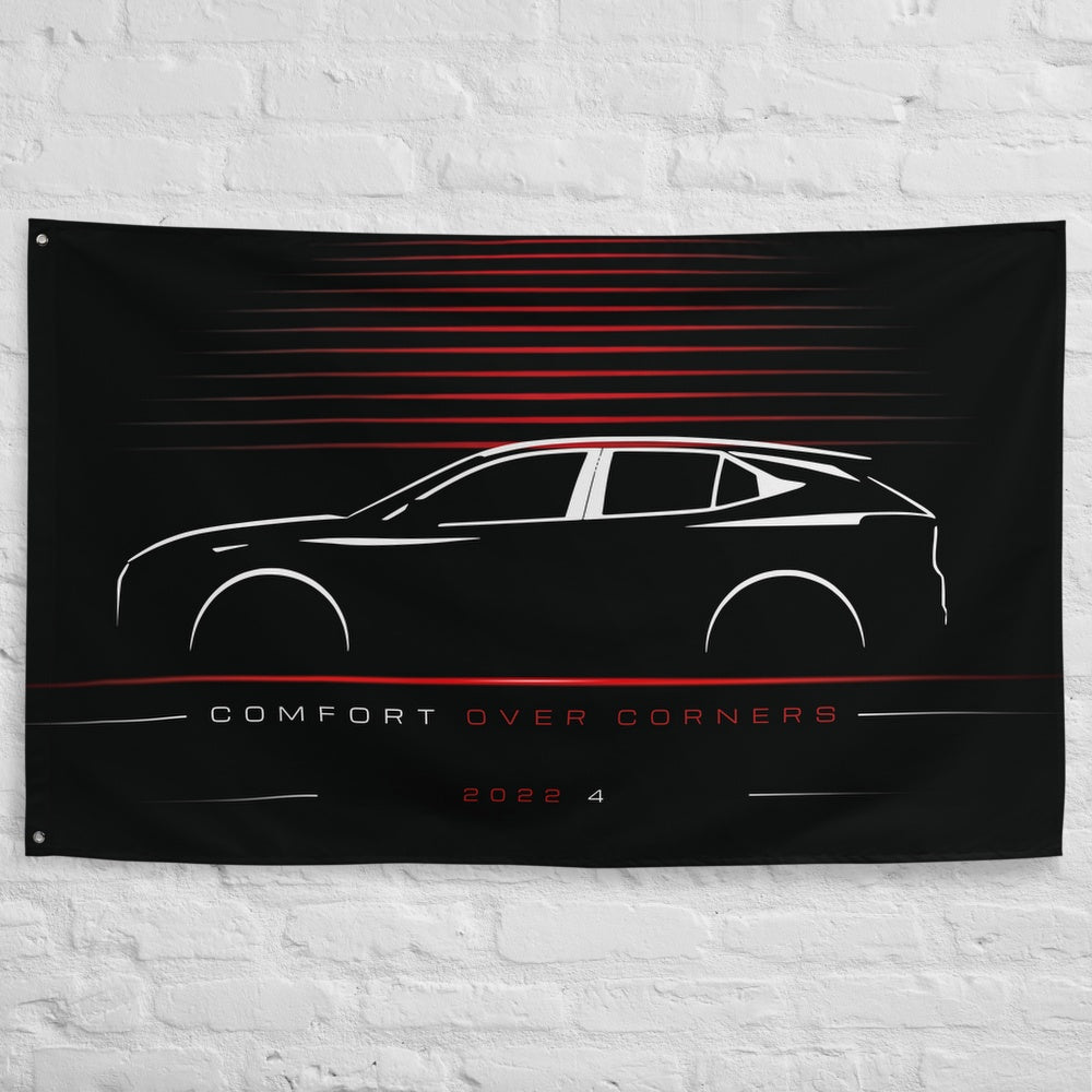DS 4 2022 car silhouette flag - White Brick Wall