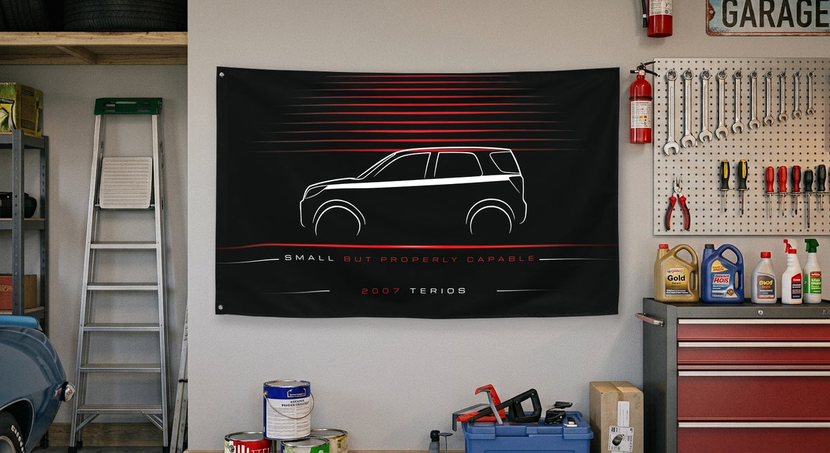 Daihatsu Terios 2007 car silhouette flag - Garage Wall