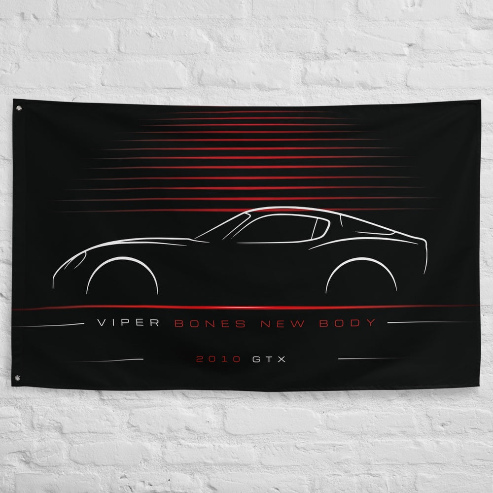 Devon GTX 2010 car silhouette flag - White Brick Wall