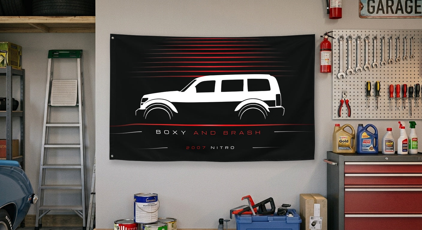 Dodge Nitro 2007 car silhouette flag - Garage Wall