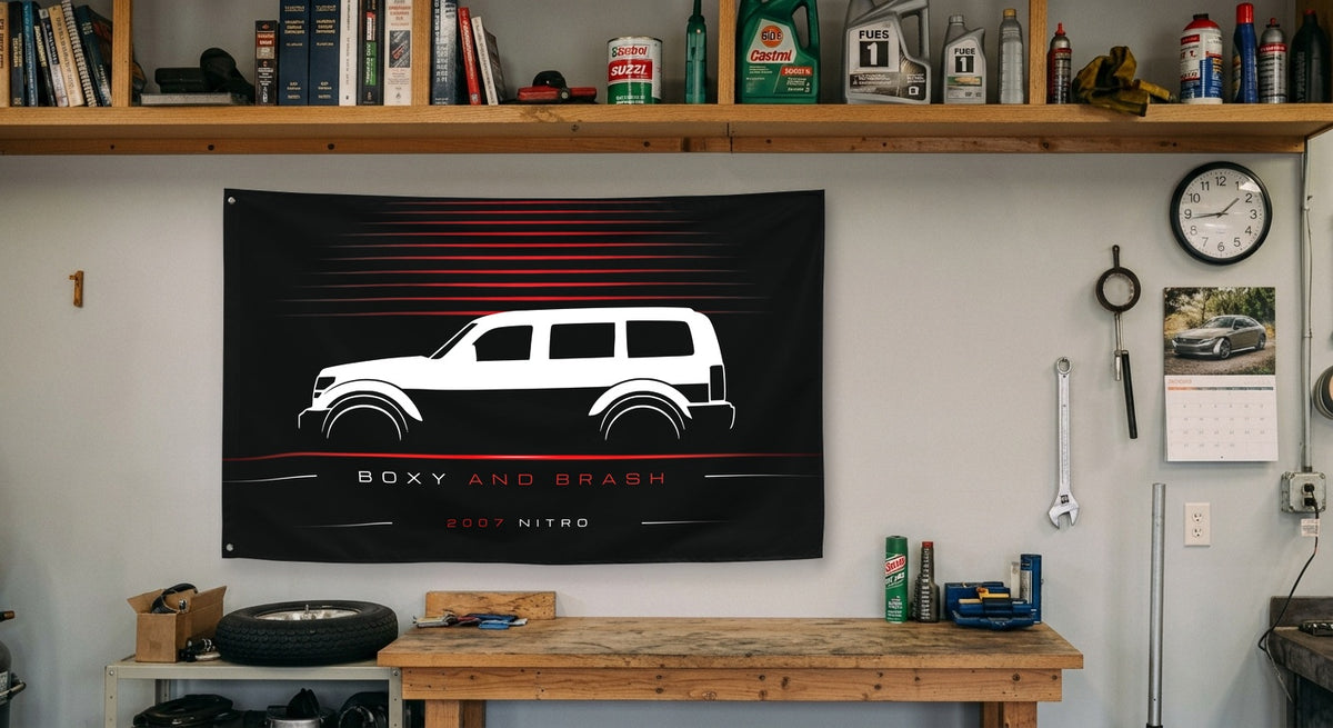 Dodge Nitro 2007 car silhouette flag - Garage Workbench