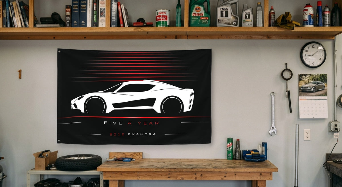 FM Auto Evantra 2012 car silhouette flag - Garage Workbench