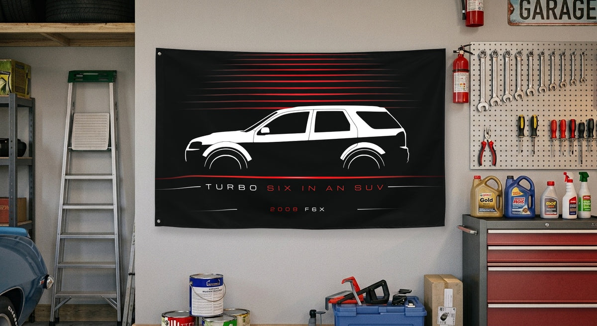 FPV F6X 2008 car silhouette flag - Garage Wall