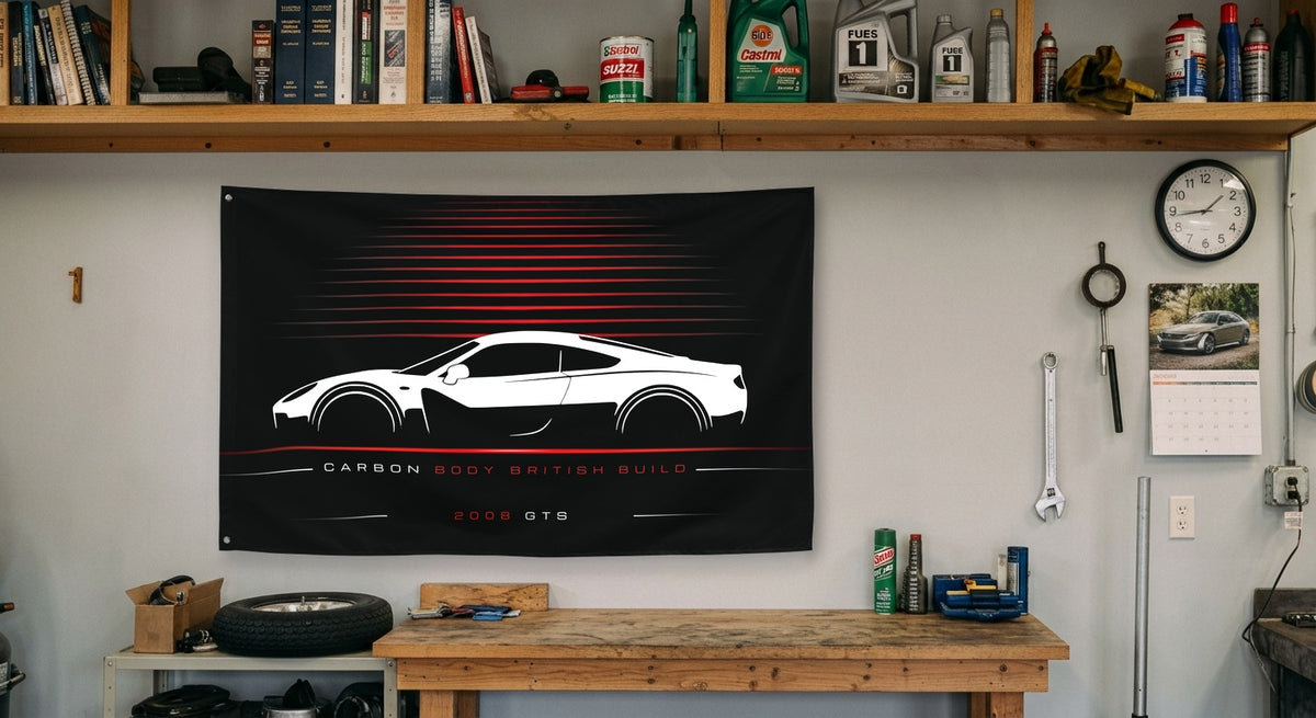 Farbio GTS 2008 car silhouette flag - Garage Workbench