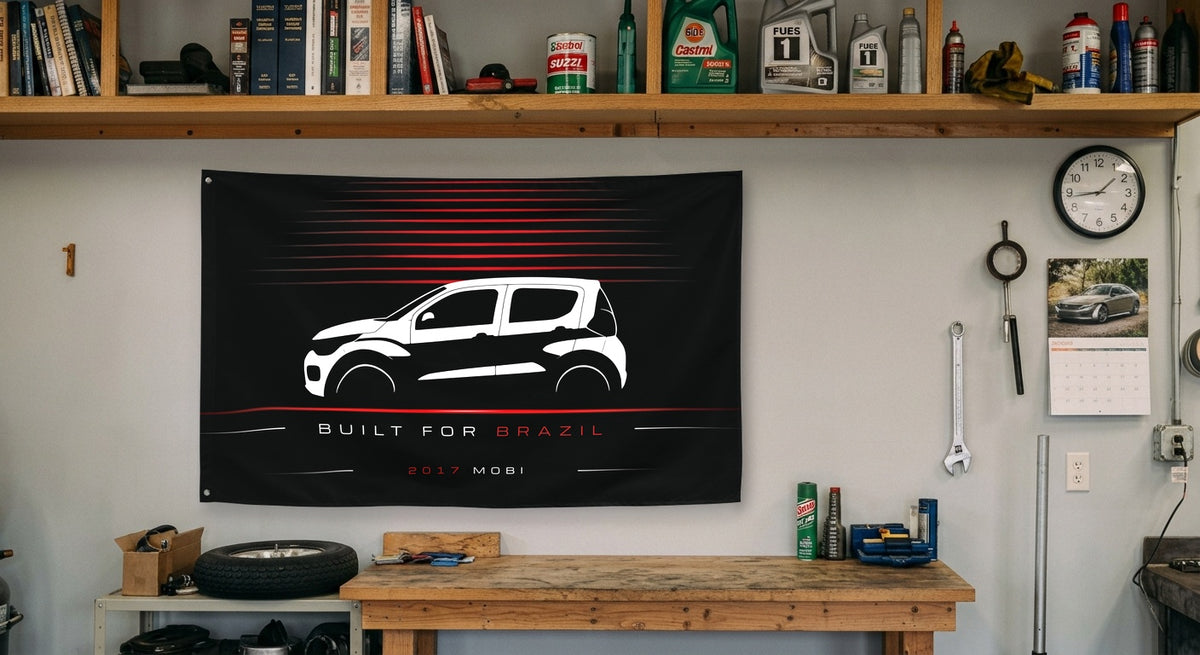 Fiat Mobi 2017 car silhouette flag - Garage Workbench