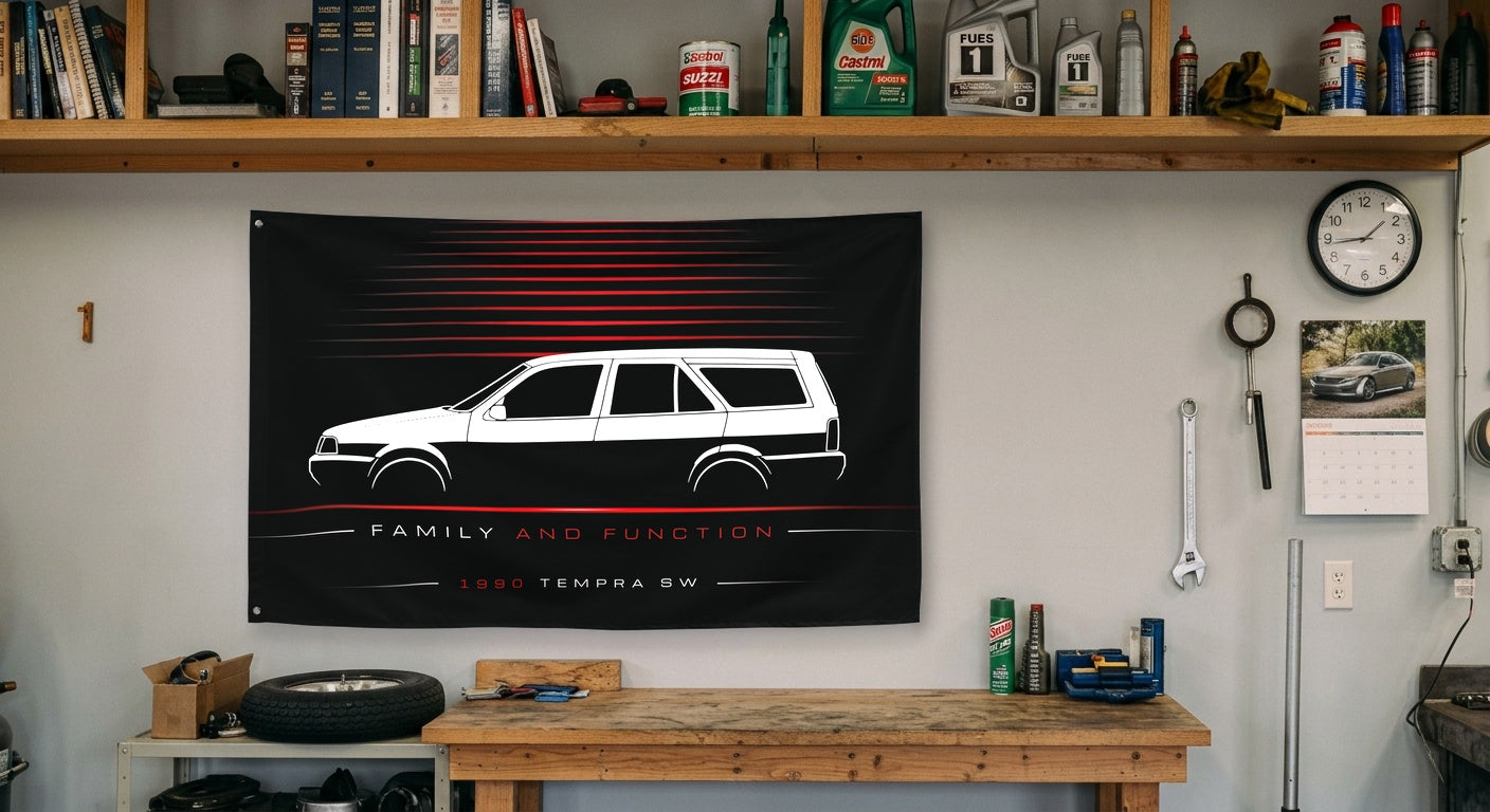 Fiat Tempra SW 1990 car silhouette flag - Garage Workbench