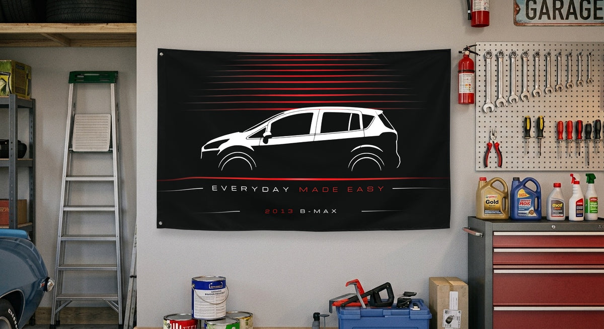 Ford B-MAX 2013 car silhouette flag - Garage Wall
