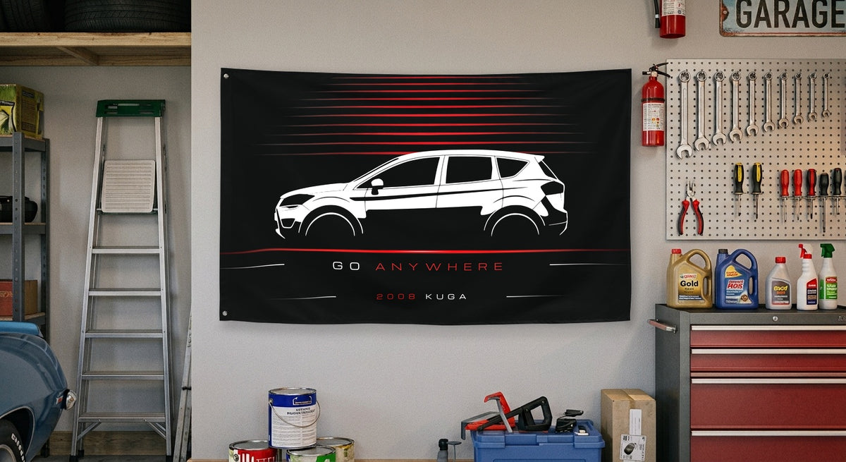 Ford Kuga 2008 car silhouette flag - Garage Wall