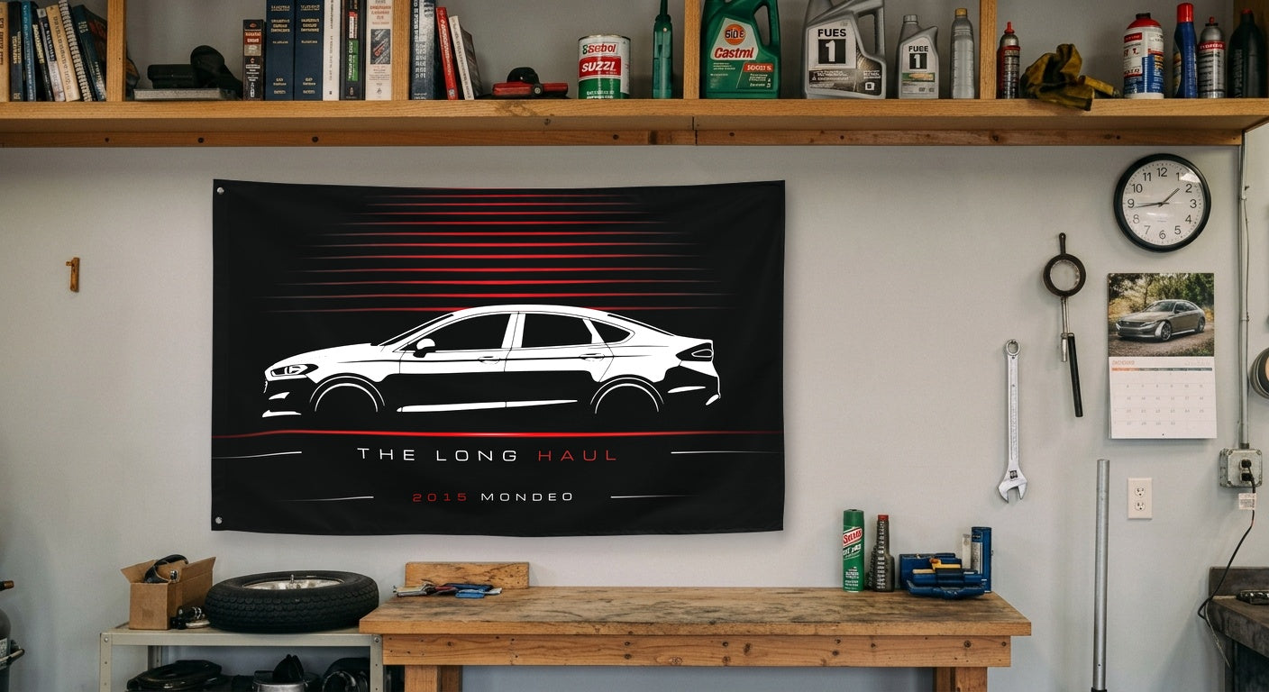 Ford Mondeo 2015 car silhouette flag - Garage Workbench