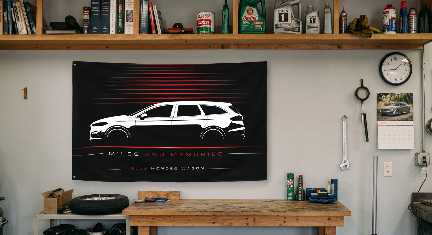 Ford Mondeo Wagon 2015 car silhouette flag - Garage Workbench