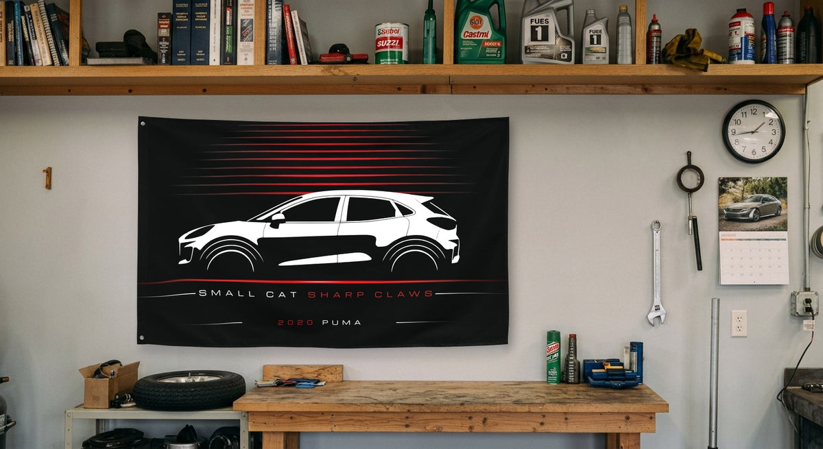 Ford Puma 2020 car silhouette flag - Garage Workbench
