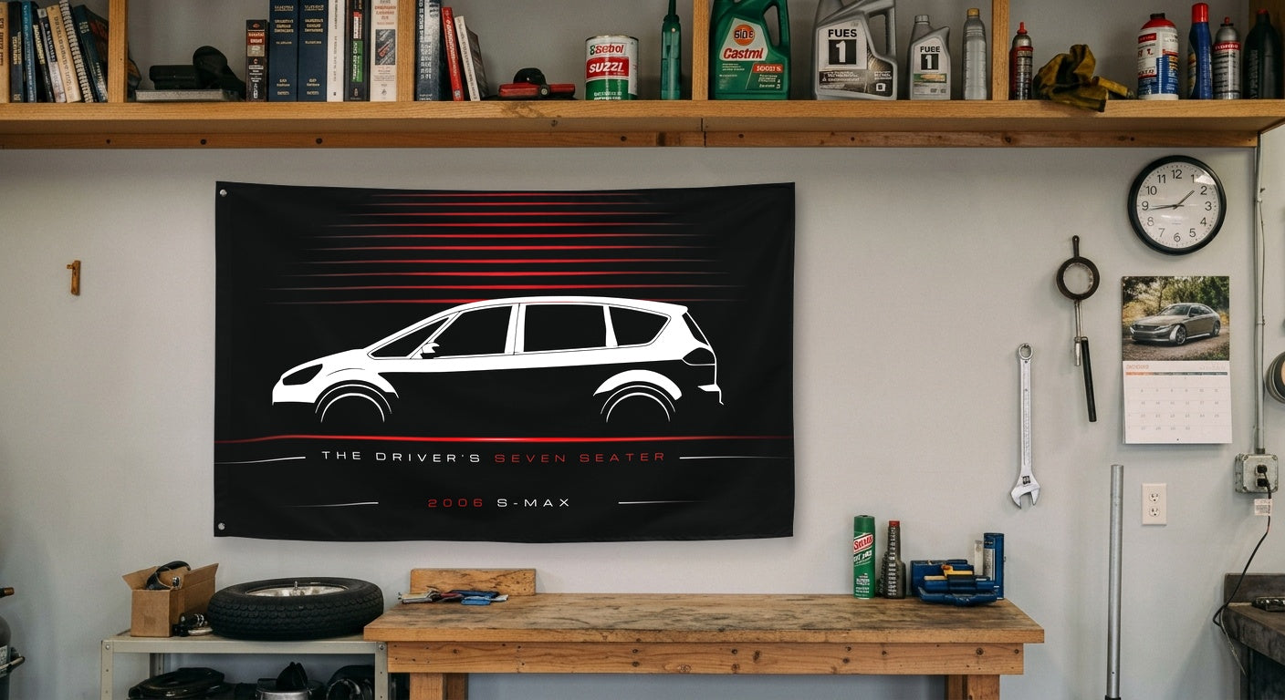 Ford S-MAX 2006 car silhouette flag - Garage Workbench