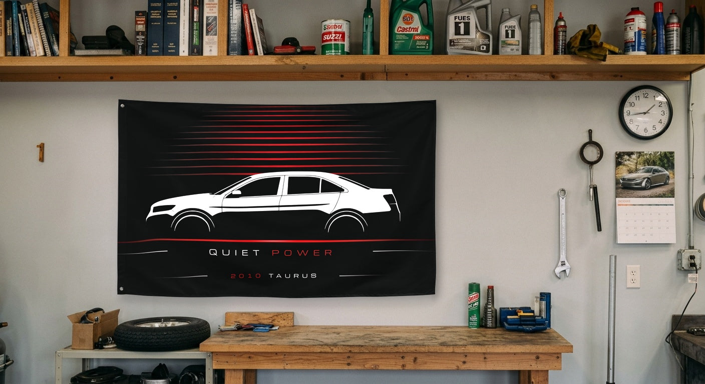Ford Taurus 2010 car silhouette flag - Garage Workbench