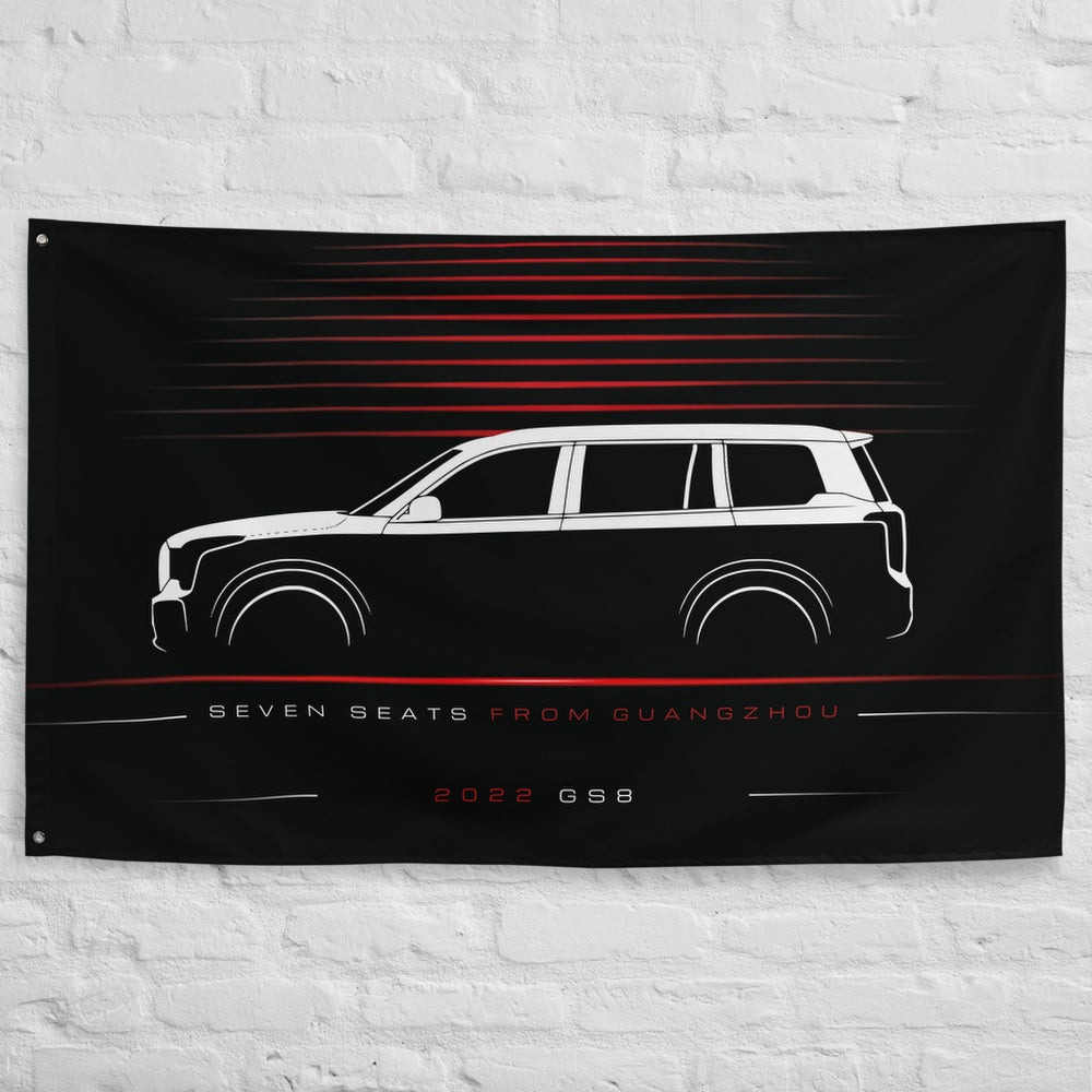 GAC GS8 2022 car silhouette flag - White Brick Wall