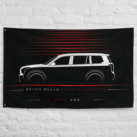 GAC GS8 2022 car silhouette flag - White Brick Wall