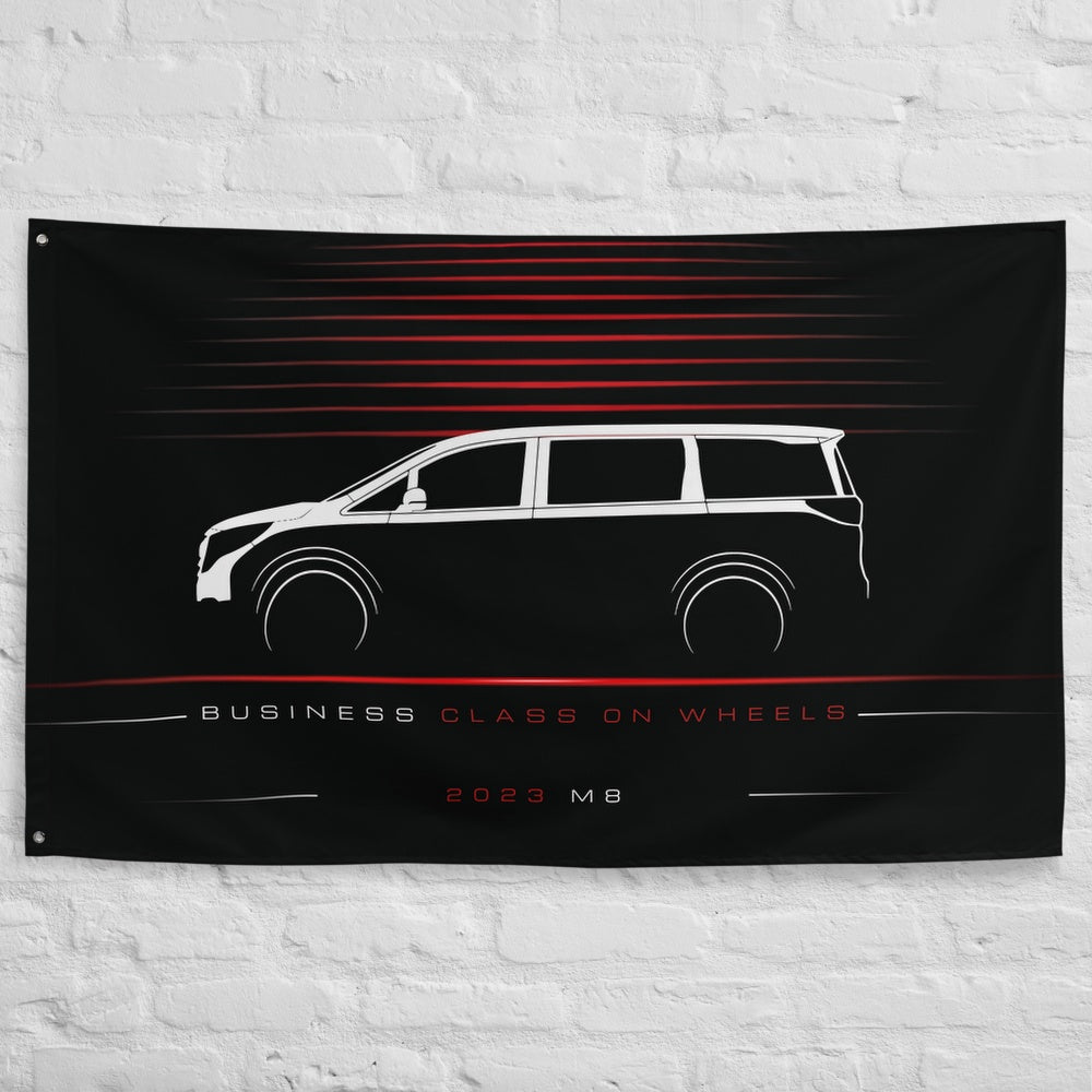 GAC M8 2023 car silhouette flag - White Brick Wall