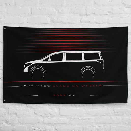 GAC M8 2023 car silhouette flag - White Brick Wall