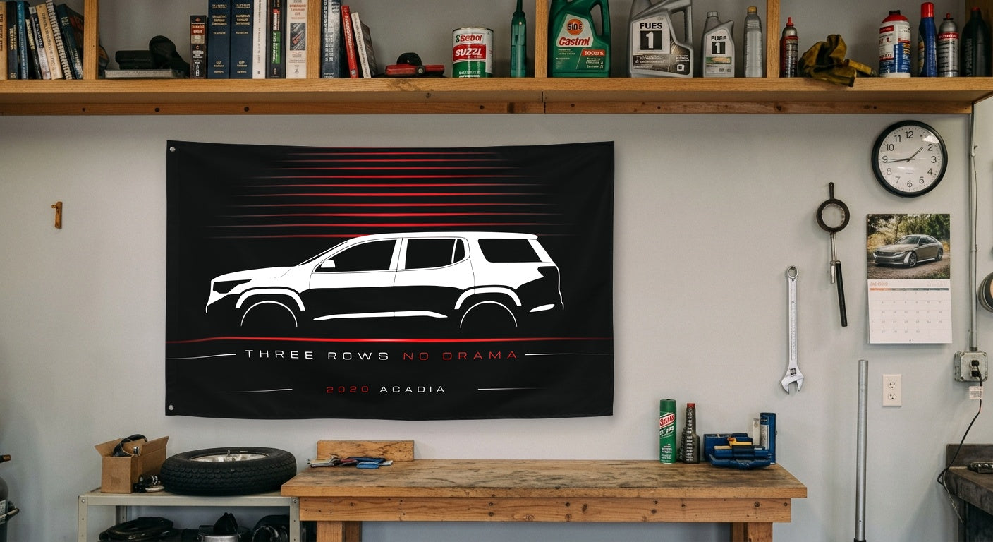 GMC Acadia 2020 car silhouette flag - Garage Workbench
