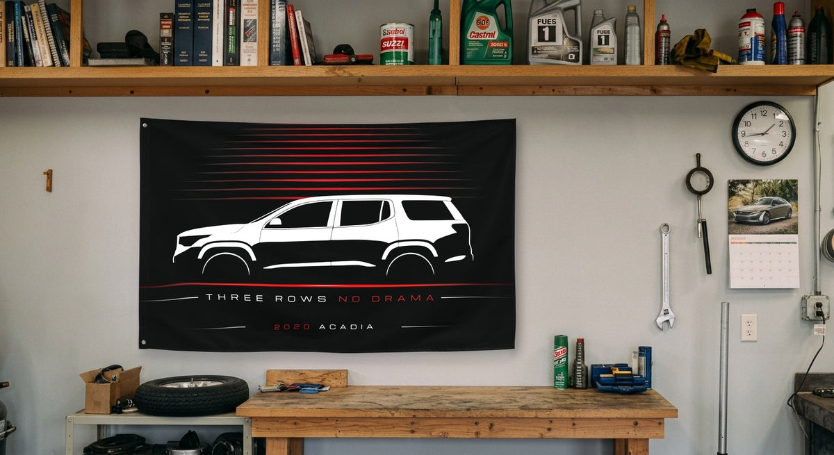 GMC Acadia 2020 car silhouette flag - Garage Workbench