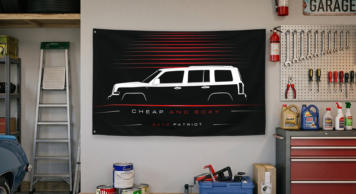 Jeep Patriot 2012 car silhouette flag - Garage Wall