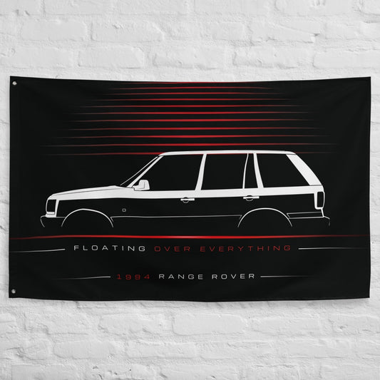 Land Rover Range Rover 1994 car silhouette flag - White Brick Wall