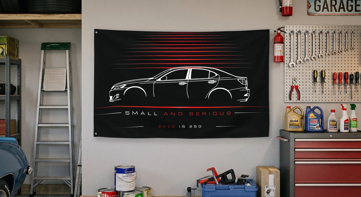 Lexus IS 250 2010 car silhouette flag - Garage Wall