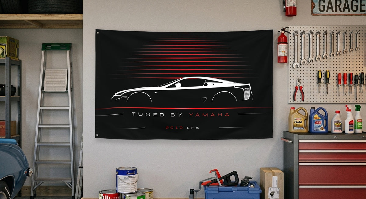 Lexus LFA 2010 car silhouette flag - Garage Wall