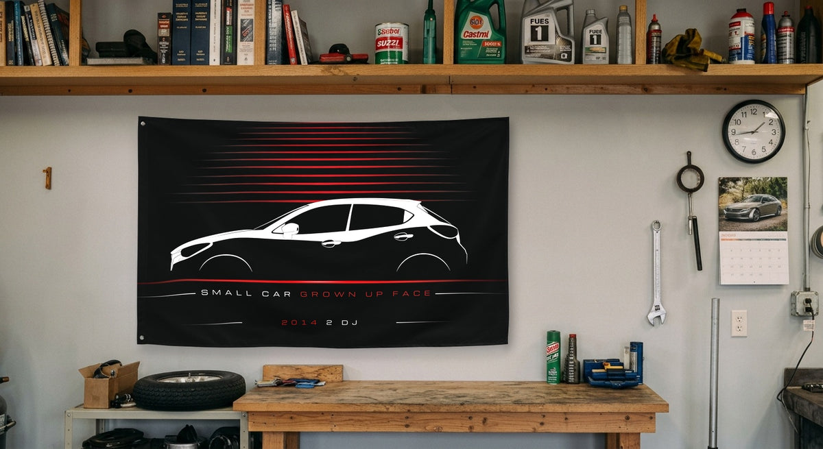 Mazda 2 DJ 2014 car silhouette flag - Garage Workbench