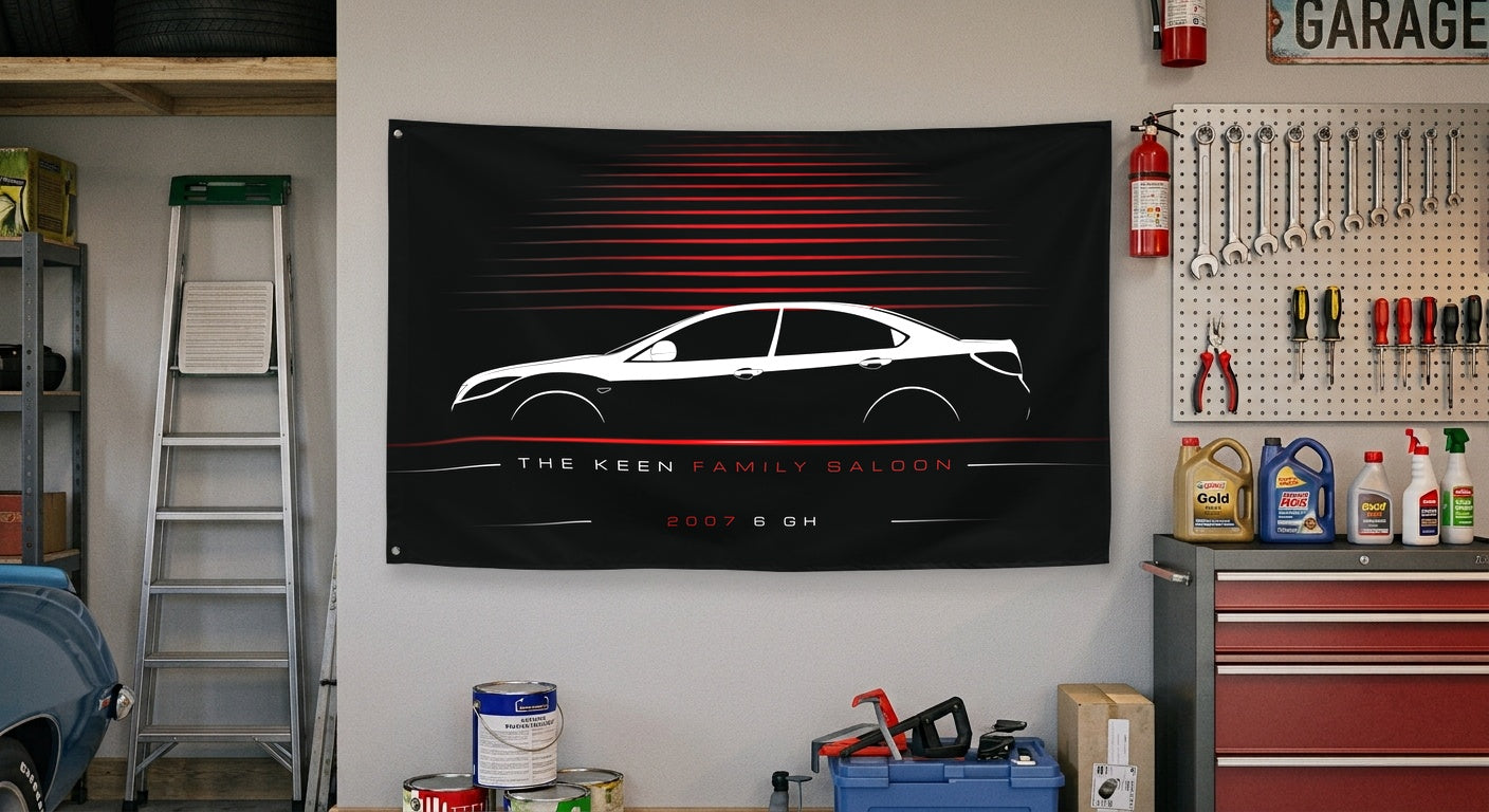 Mazda 6 GH 2007 car silhouette flag - Garage Wall