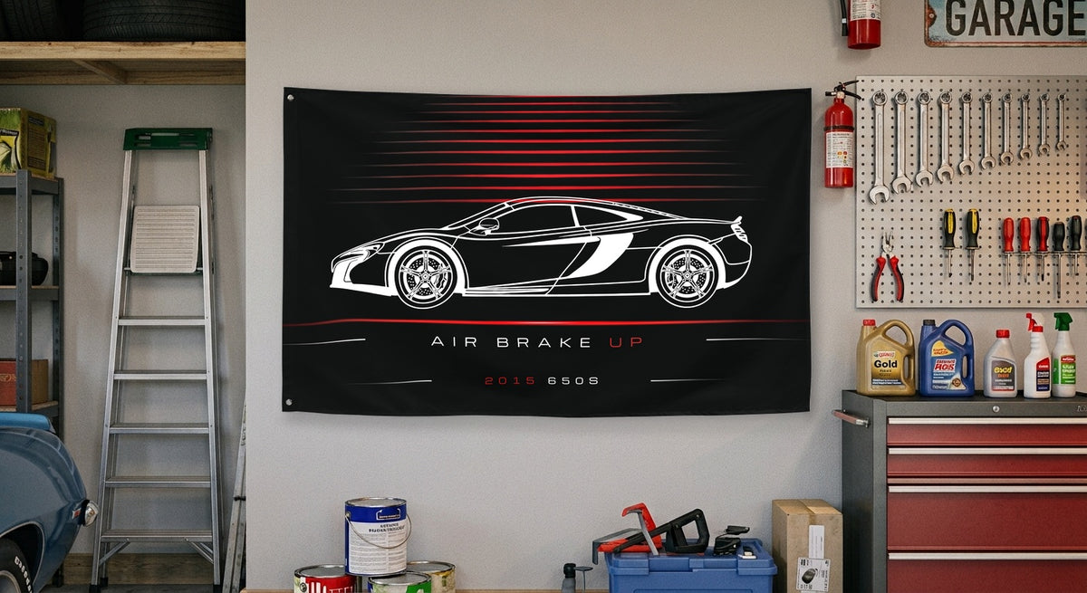 McLaren 650S Full 2015 car silhouette flag - Garage Wall