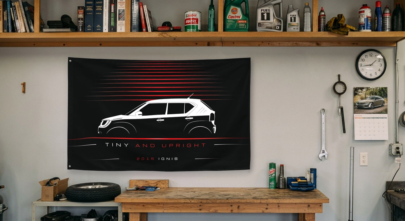 Suzuki Ignis 2015 car silhouette flag - Garage Workbench